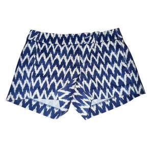 J. Crew Stretch‎ Ikat Print Shorts Women's Size 00 Blue White